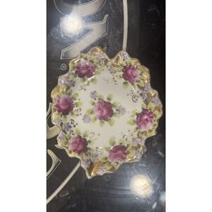 Blakeman & Henderson B&H Limoges Leaf Shaped Condiment Bowl with Underplate